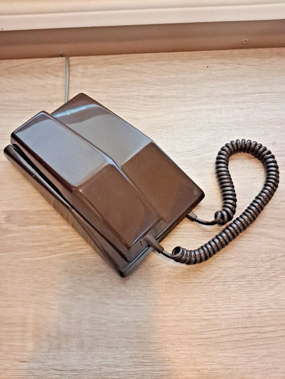 Contempra Telephone Cocoa Brown Push Button Northern Electric Vintage 1989